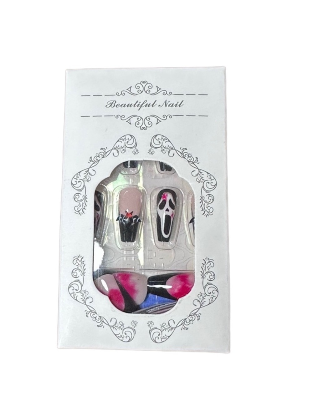 Ghost and bat press on nails set new in box Halloween